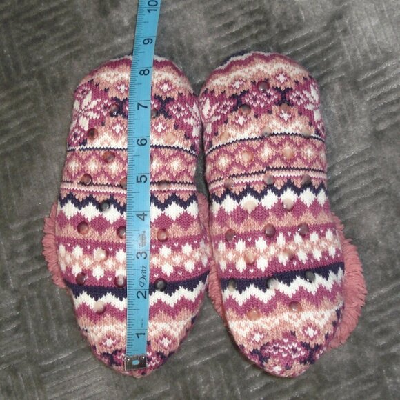 NO BRAND Girls Slippers Size 1.5 Pink White Multicolor - Picture 3 of 6